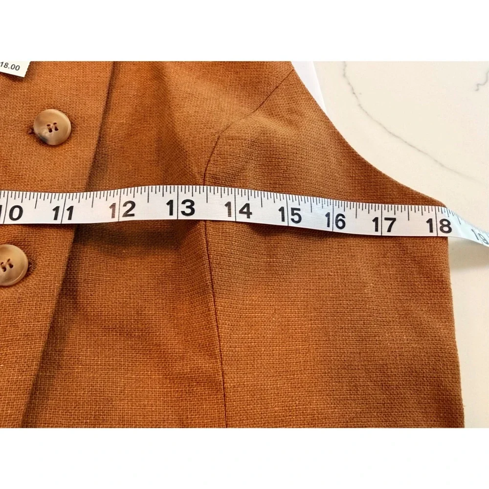 ASTR‎ The Label Womens Brown Asymmetrical Button Front Vest ACT18865 NWT Size L